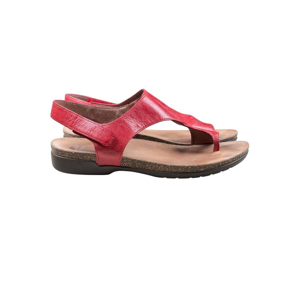 Dansko Reece Toe Loop Sandals Cinnabar Red Leather EU 40 US  9.5 / 10 Vietnam